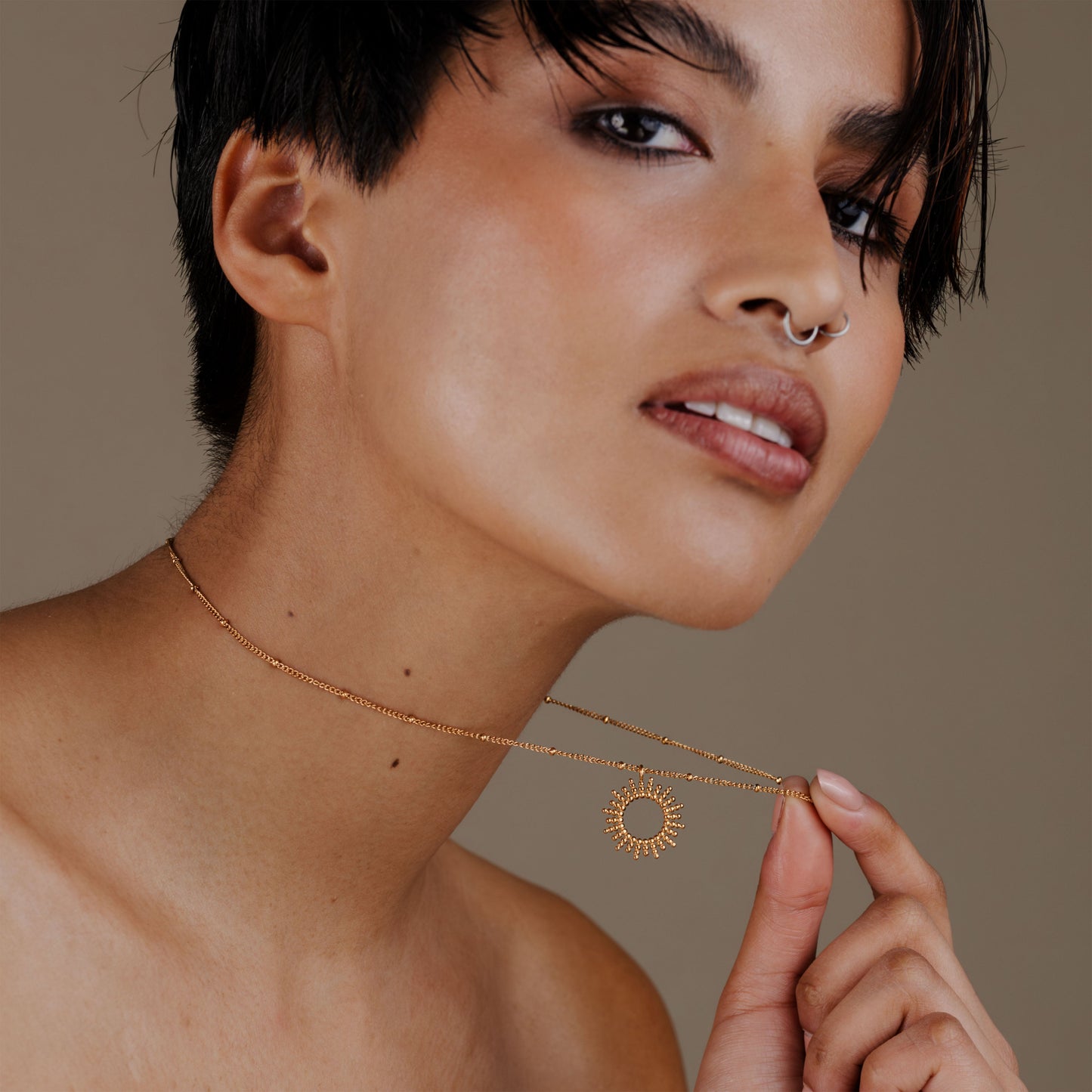 Sunny Beads Necklace Rose Gold