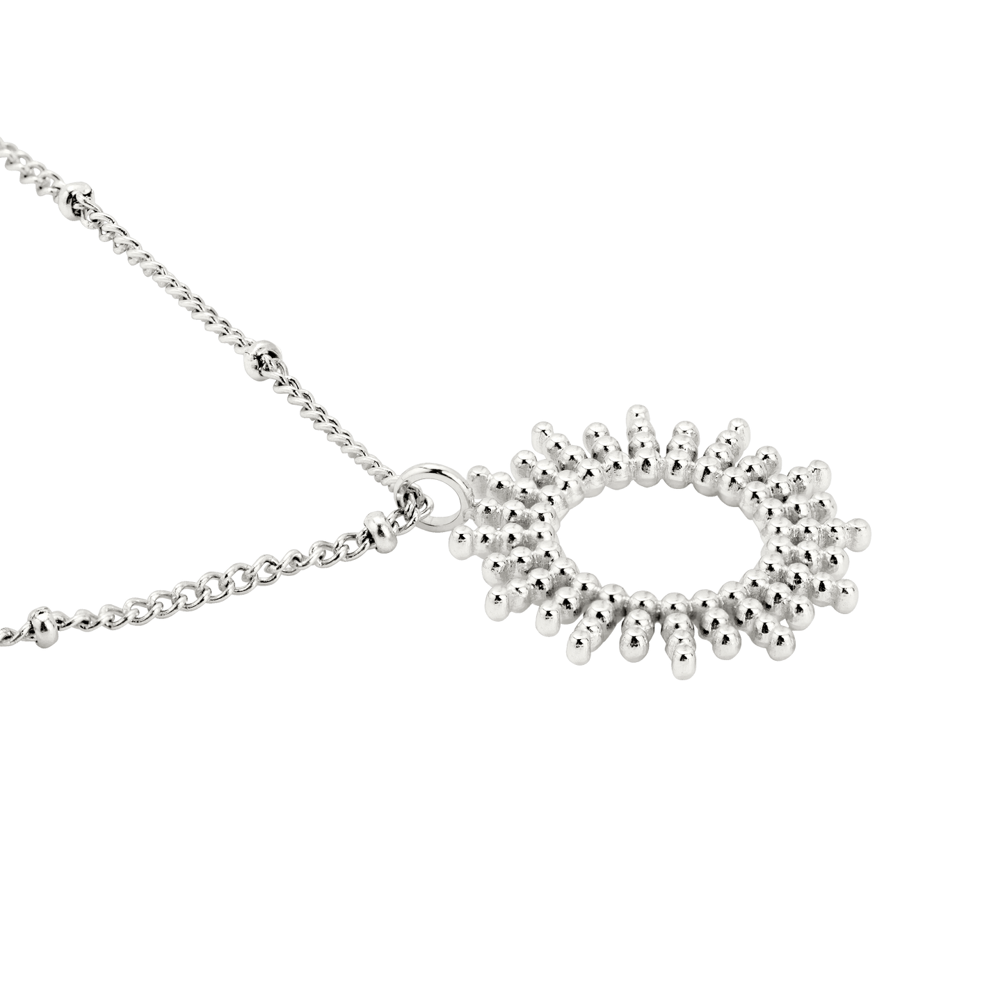 Sunny Beads Necklace Silver