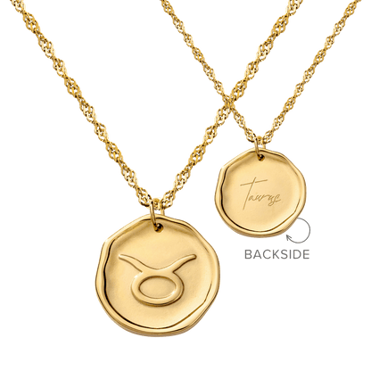 Zodiac Necklace – Taurus Gold