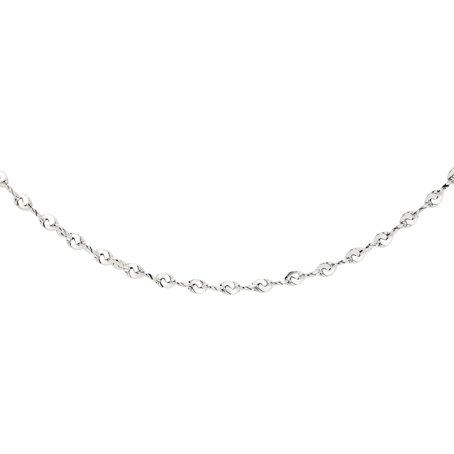 Tinsel Chain Necklace Silver