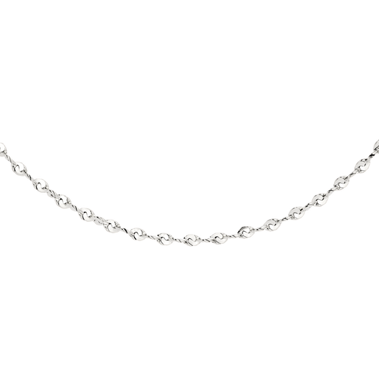 Tinsel Chain Necklace Silver