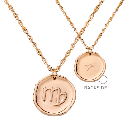 Zodiac Necklace – Virgo Rose Gold