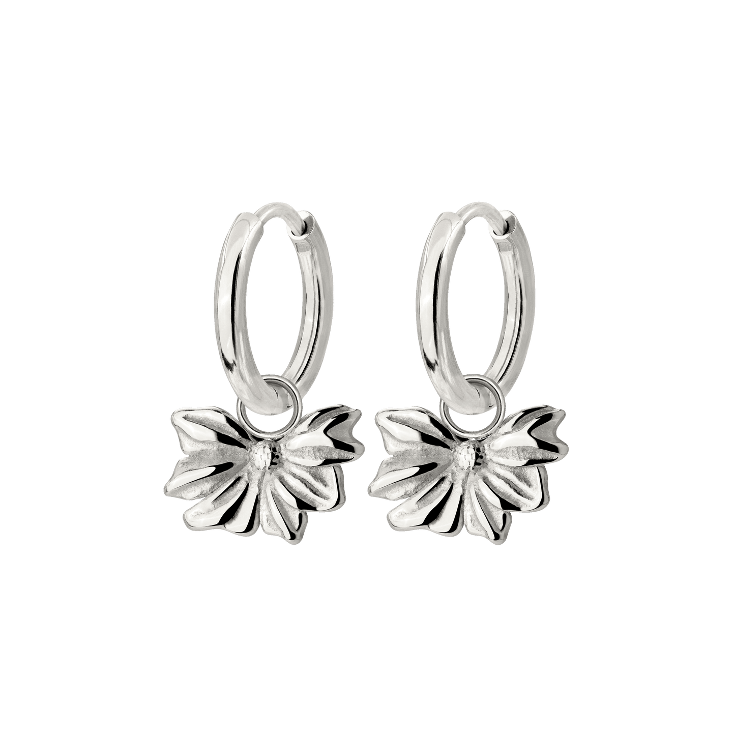 Eternal Bloom Hoop Set Small Silver