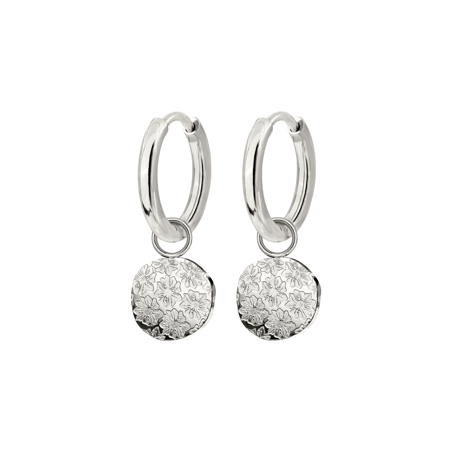Everbloom Hoop Set Small Silver