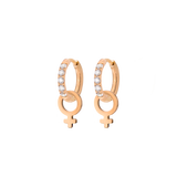 Female Icon Glimmer Hoop Set Baby Rose Gold