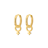 Female Icon Hoop Set Small Gold