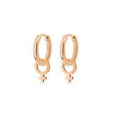 Female Icon Hoop Set Small Rose Gold