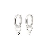 Female Icon Hoop Set Small Silver