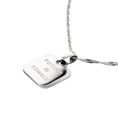 Future is female Necklace Silver