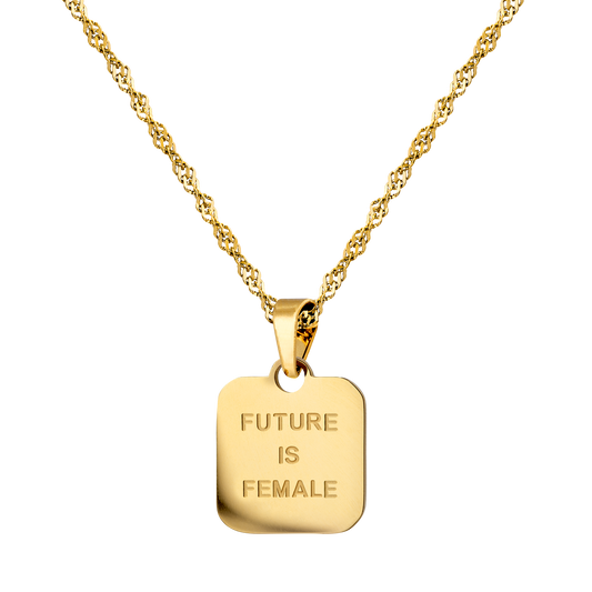 Future is female Necklace Gold