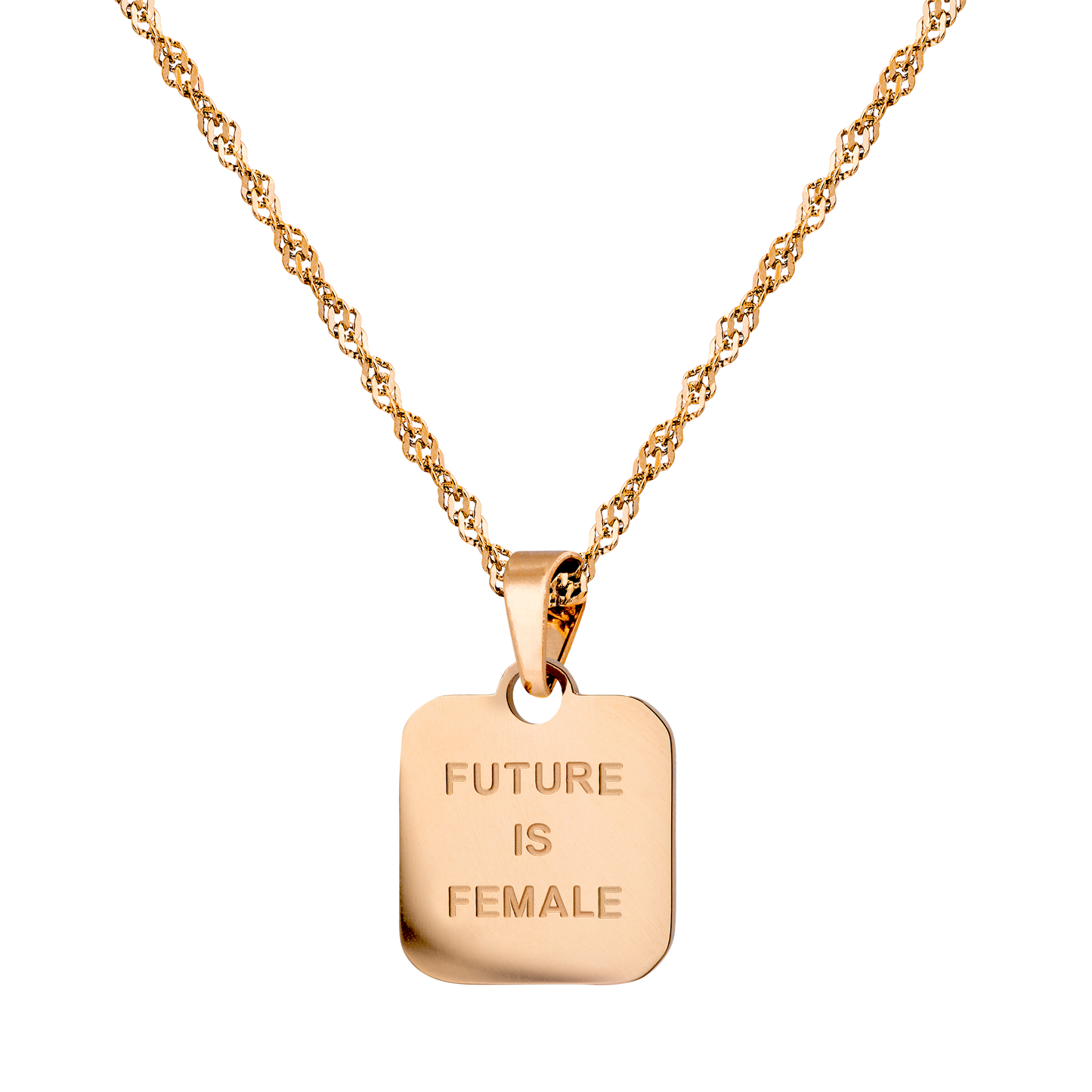 Future is female Necklace Rose Gold
