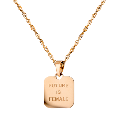 Future is female Necklace Rose Gold