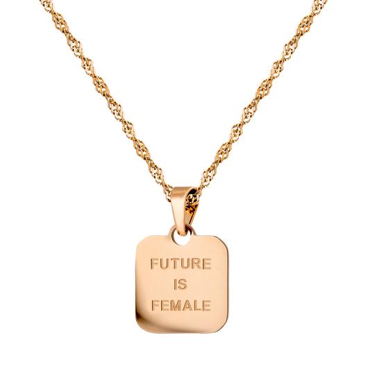 Future is female Necklace Rose Gold