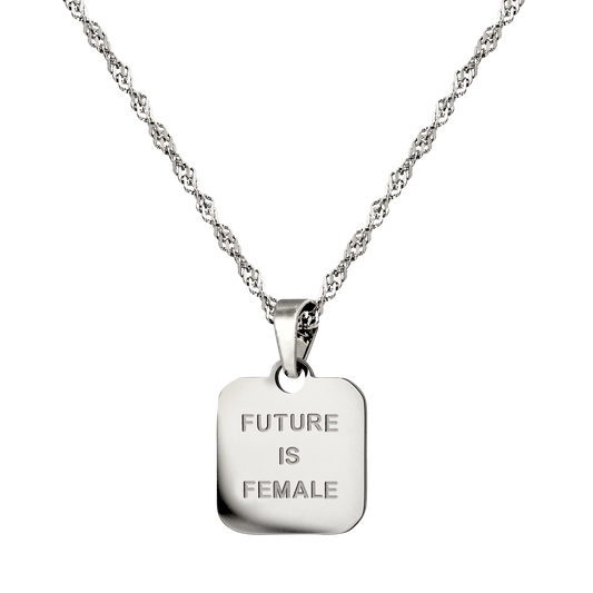 Future is female Necklace Silver