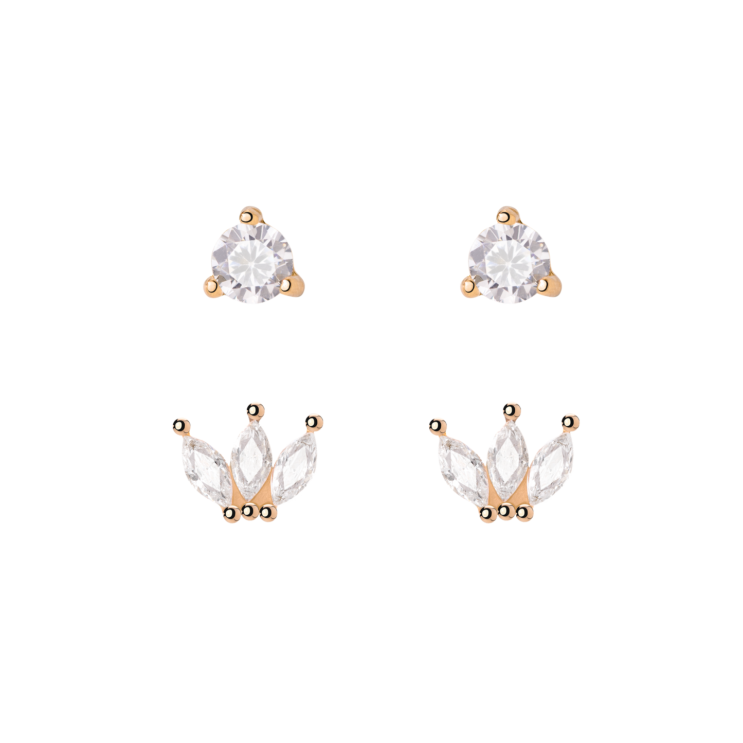 Royalty Stud Bundle Rose Gold