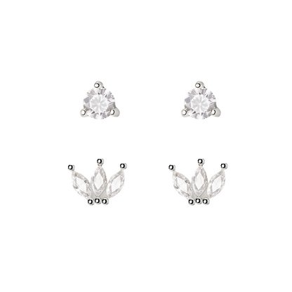 Royalty Stud Bundle Silver