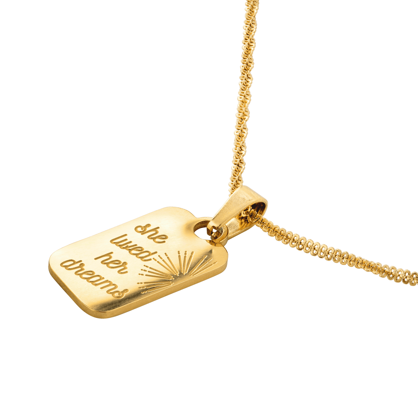 She lived her dreams Necklace Gold