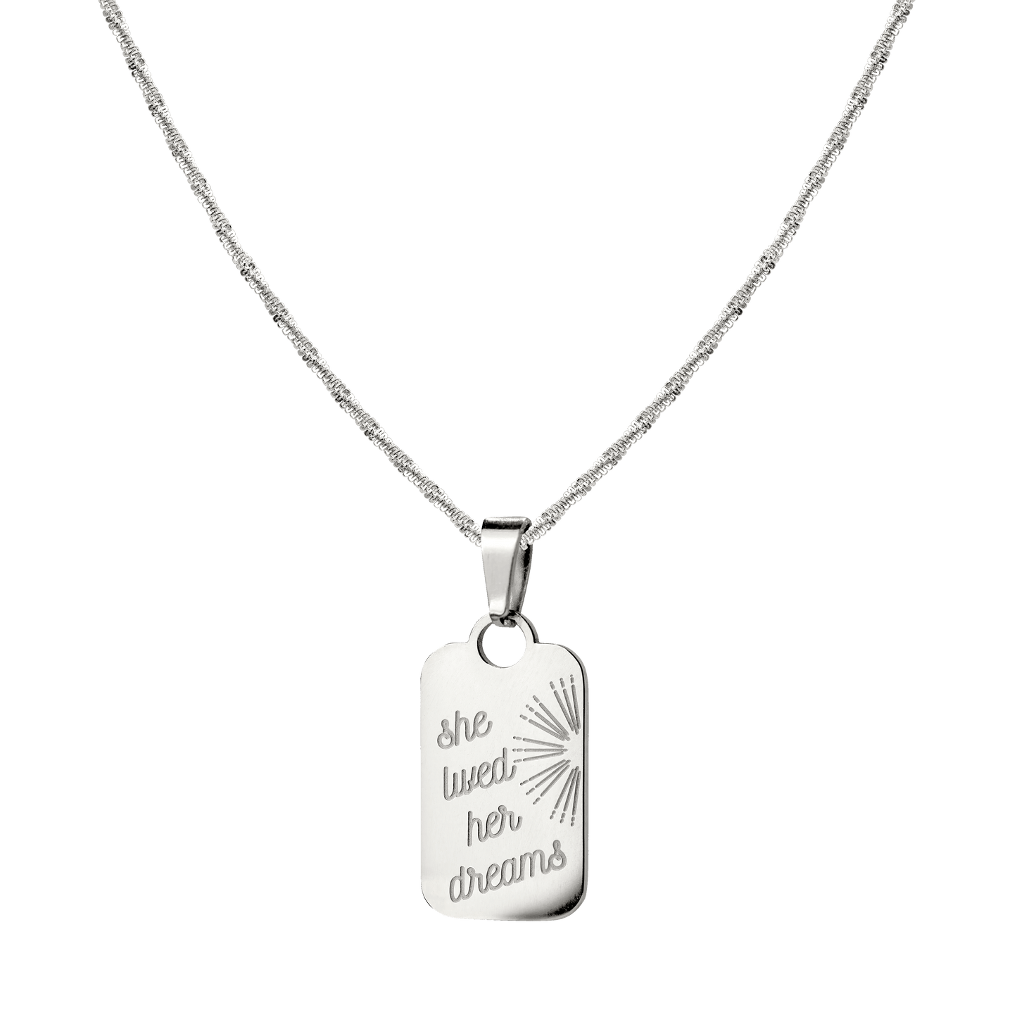 She lived her dreams Necklace Silver