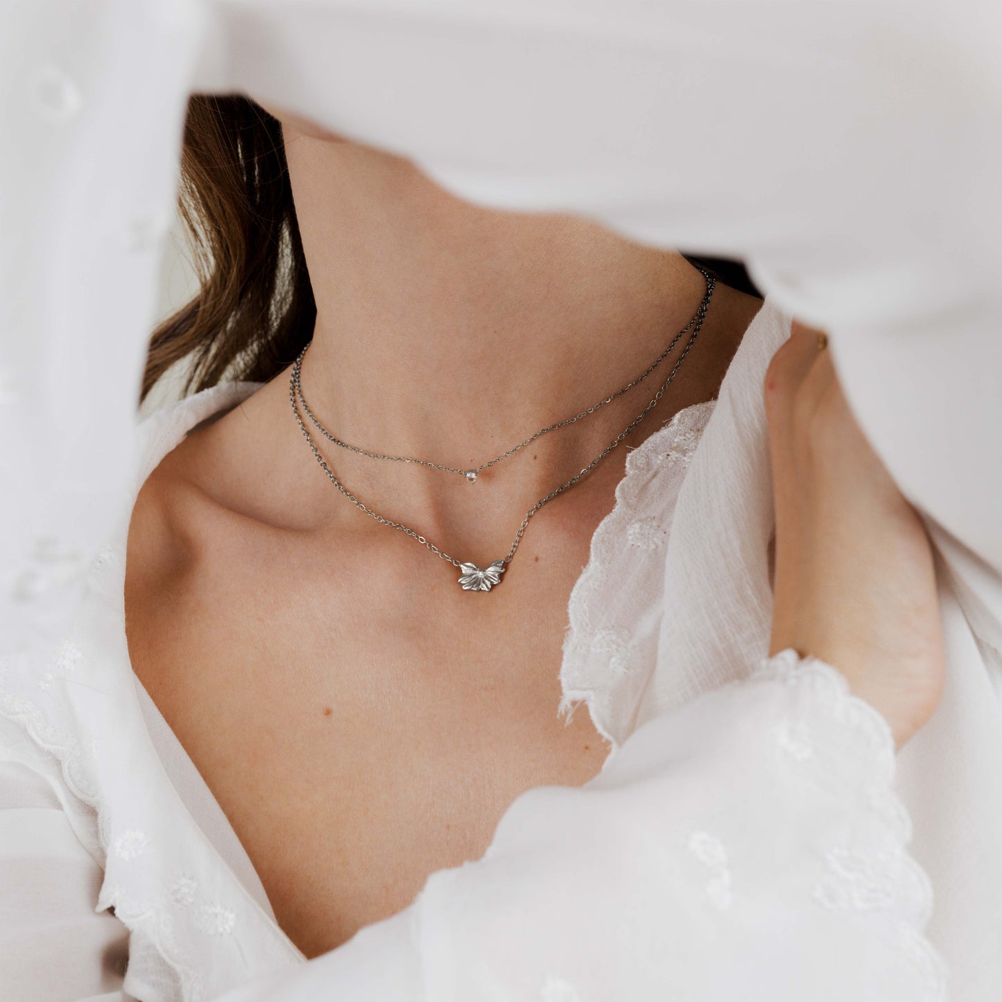 Solitaire Stone Choker Silver