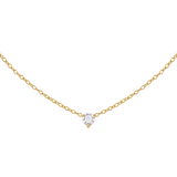 Solitaire Stone Choker Gold