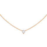 Solitaire Stone Choker Rose Gold