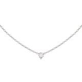 Solitaire Stone Choker Silver