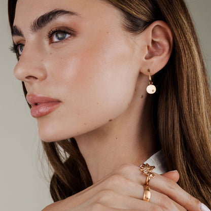 Spring Bling Oval Hoop Set Baby Rose Gold
