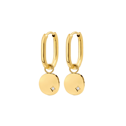 Spring Bling Oval Hoop Set Baby Gold