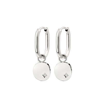 Spring Bling Oval Hoop Set Baby Silver