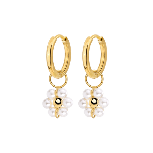 Daisy Hoop Set Small Gold