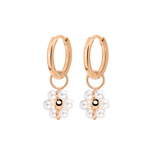 Daisy Hoop Set Small Rose Gold