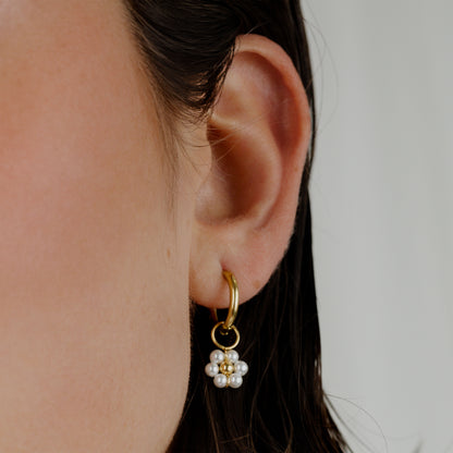 Daisy Hoop Set Small Gold