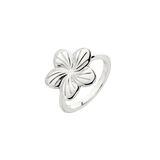 Floral Glow Ring Silver