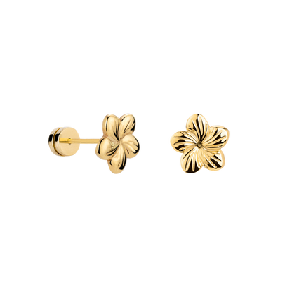 Floral Glow Studs Gold