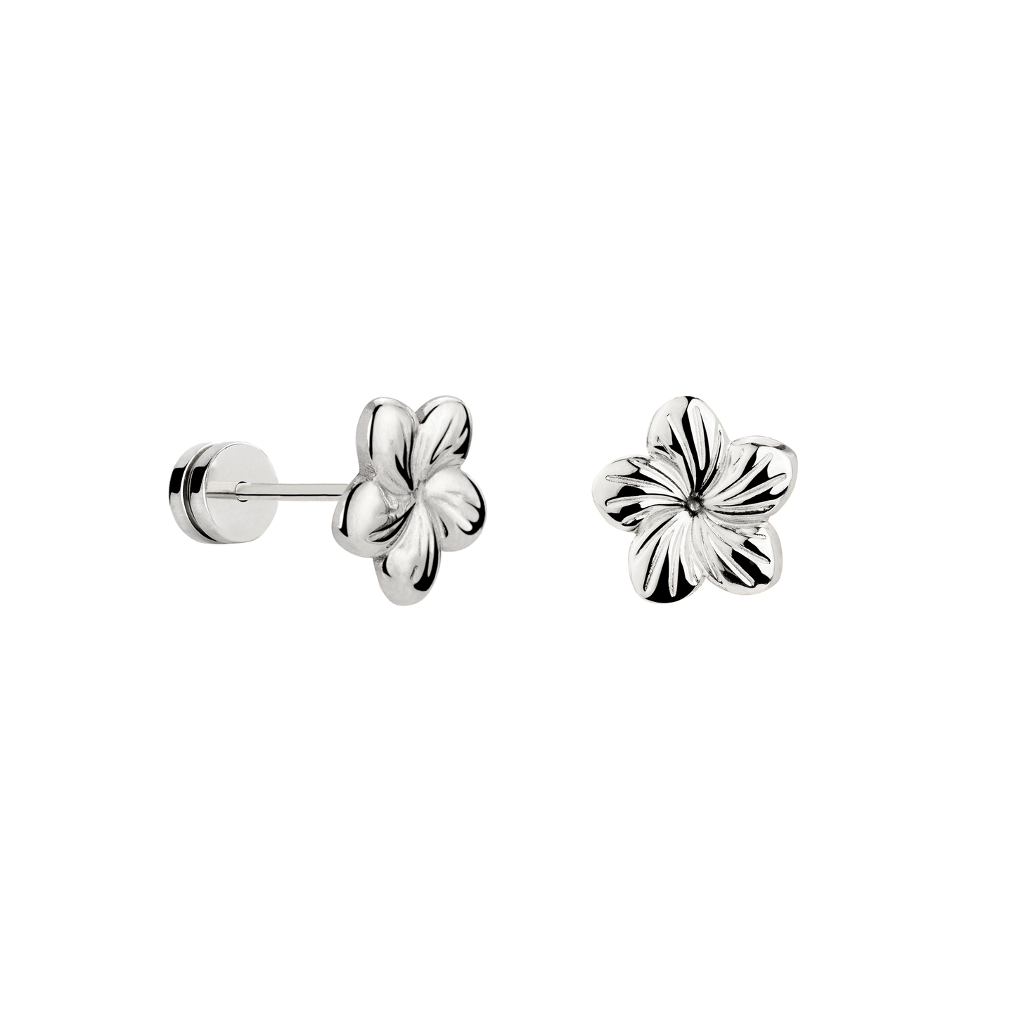 Floral Glow Studs Silver