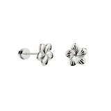 Floral Glow Studs Silver