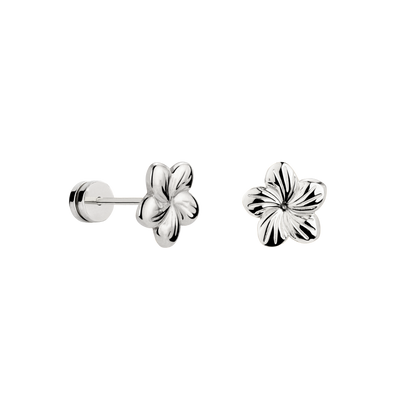 Floral Glow Studs Silver