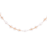 Flowery Pearls Choker Rose Gold