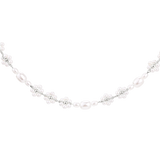 Flowery Pearls Choker Silver