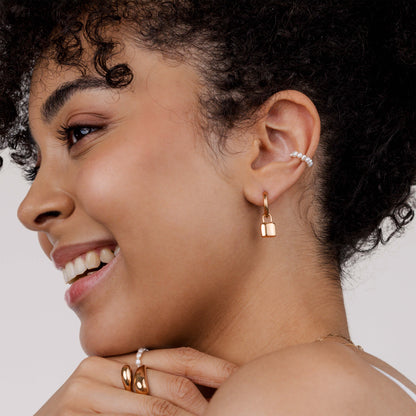 Lock in Hoop Set Small Rose Gold