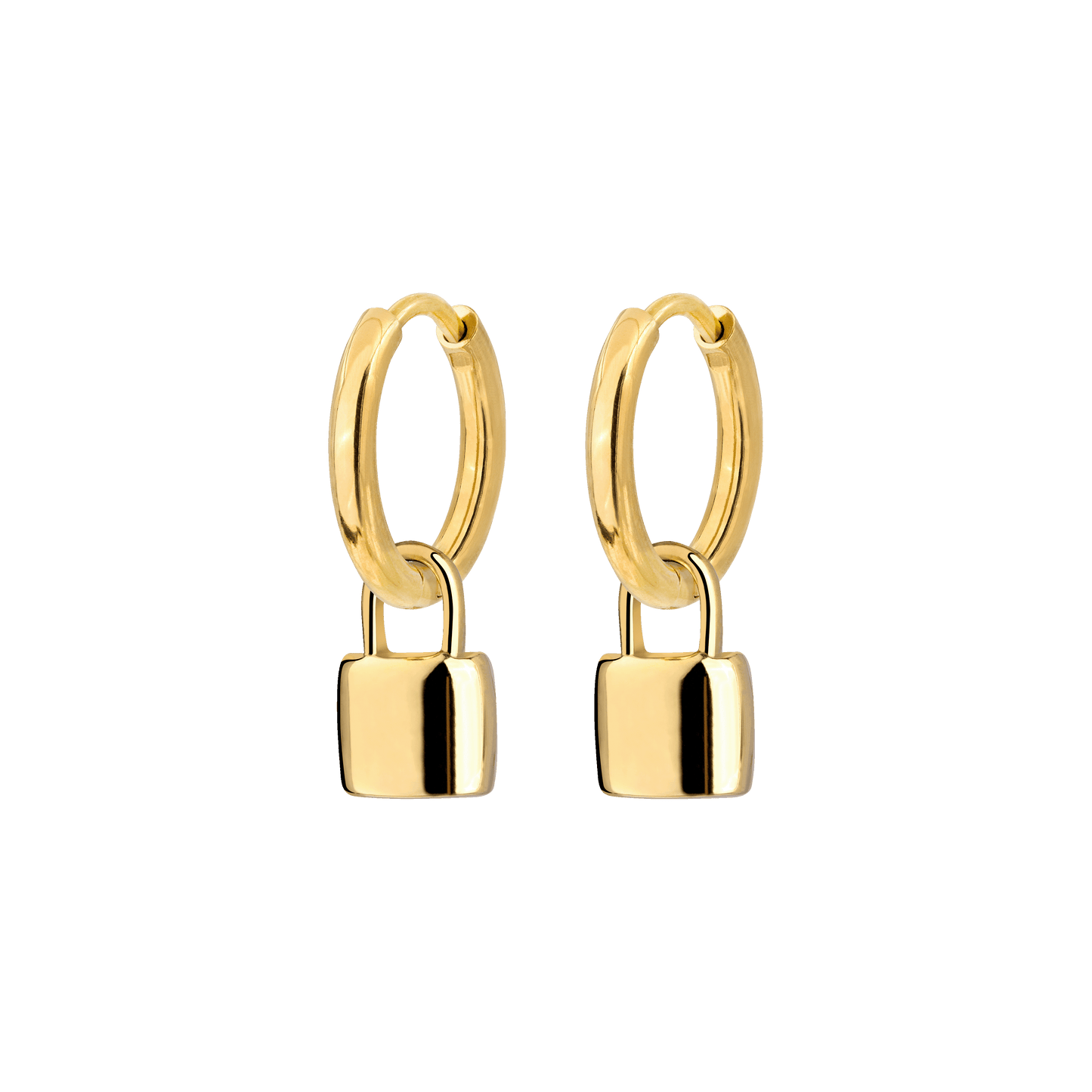 Lock in Hoop Set Small Gold