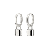 Lock in Hoop Set Small Silver