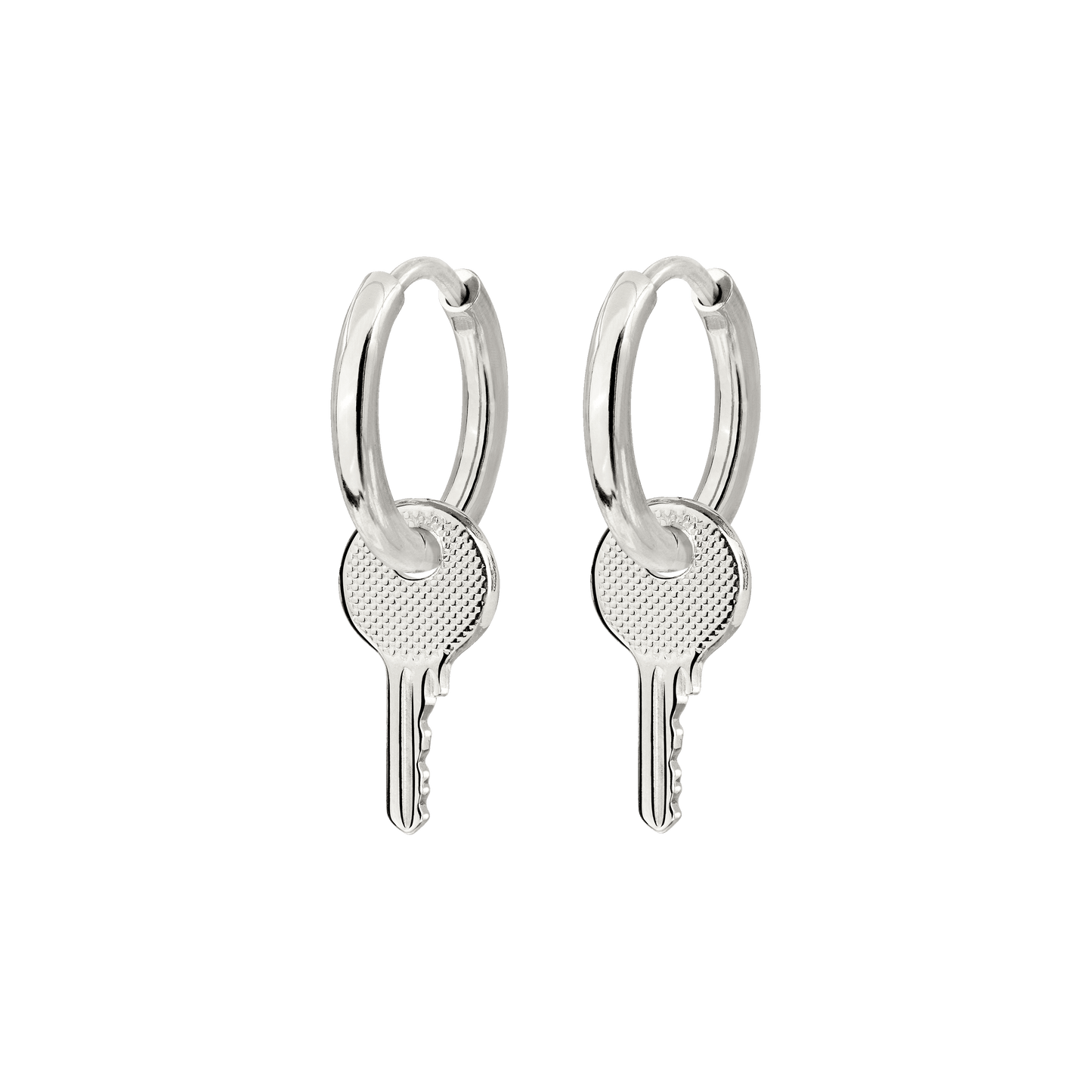 Low-key Hoop Set Small Silver
