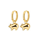 Piggy Hoop Set Small Gold