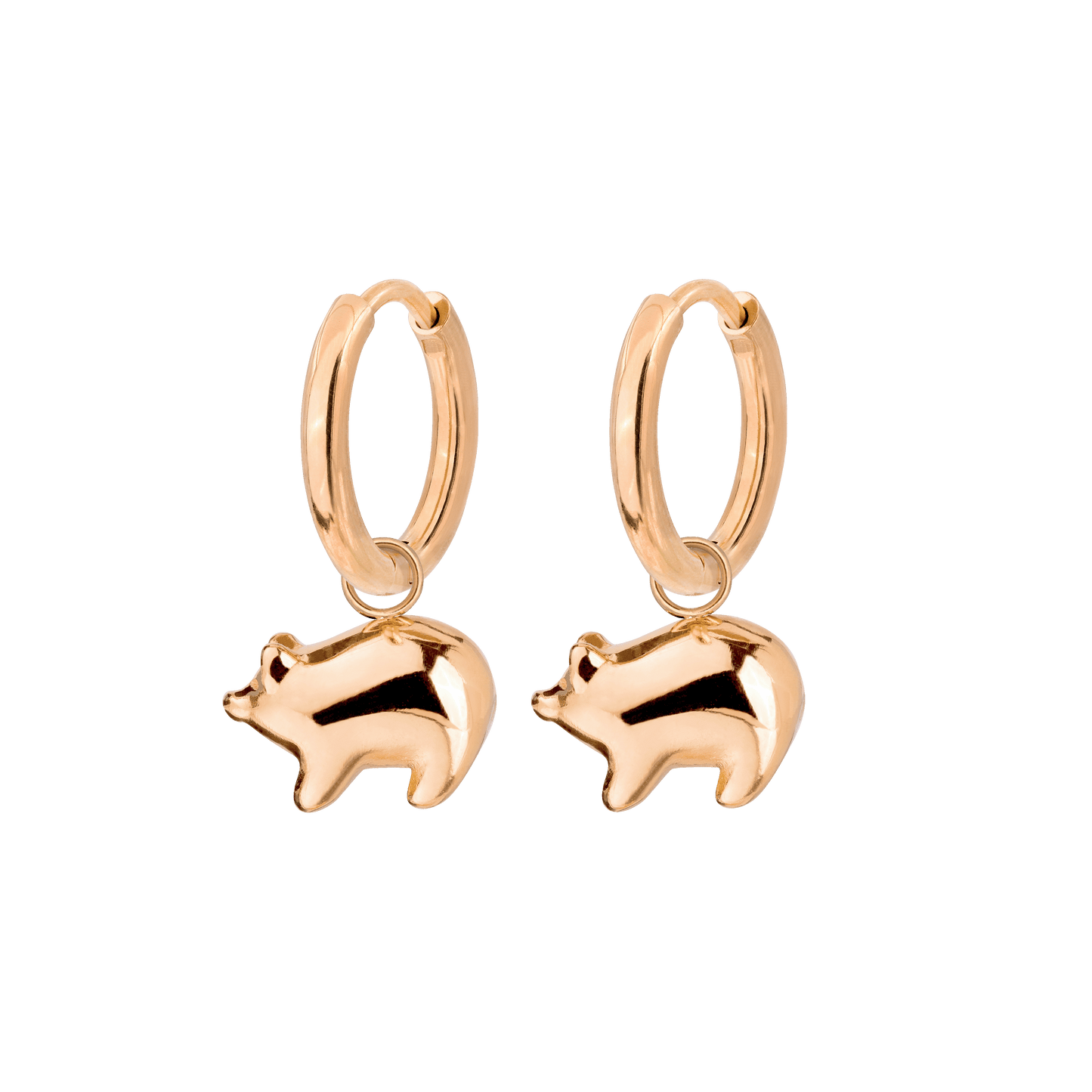 Piggy Hoop Set Small Rose Gold