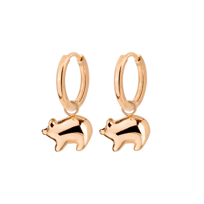 Piggy Hoop Set Small Rose Gold