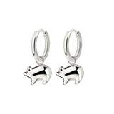 Piggy Hoop Set Small Silver