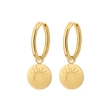 Rising Sun Hoop Set Medium Gold