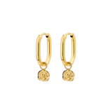 Rose Oval Hoop Set Baby Gold