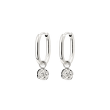 Rose Oval Hoop Set Baby Silver